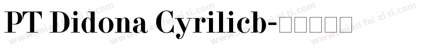PT Didona Cyrilicb字体转换